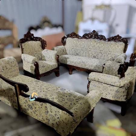Ace Wood Crafts Designer Antique Solid Wood 8-Seater Sofa Set | Luxury Living Room Furniture Manufacturers, Suppliers in Saharanpur